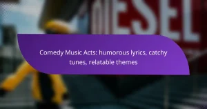Comedy Music Acts: humorous lyrics, catchy tunes, relatable themes